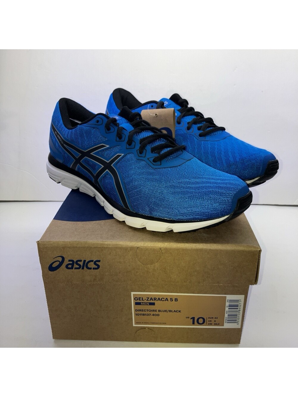 ASICS GEL-Zaraca 5 Men's Running Shoes Blue/Black Size 10 NEW 1011B137-400